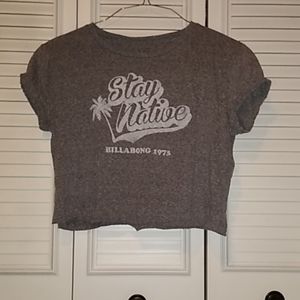 Heather grey Billabong crop top